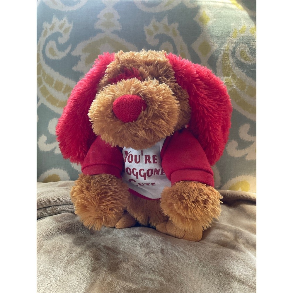 Tekky Toys TT Flapping Ear Dog Animated Plush Youre Doggone Cute Brown Red 43101